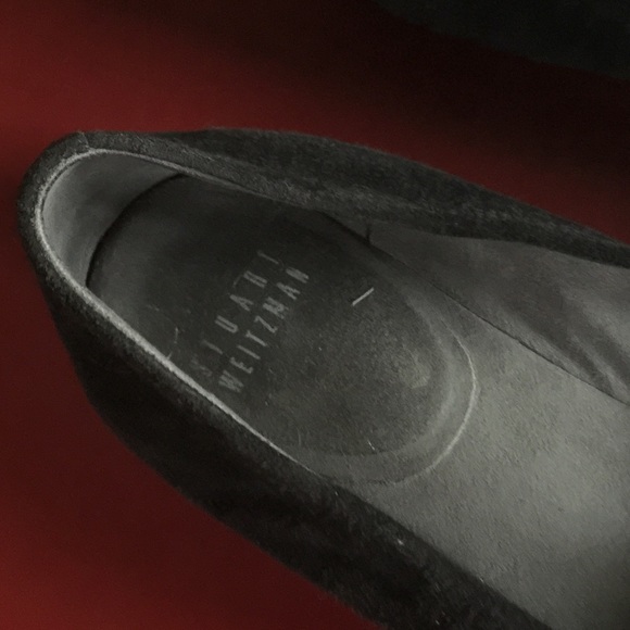 Suede  Black Stuart Weitzman Flats - Picture 4 of 4